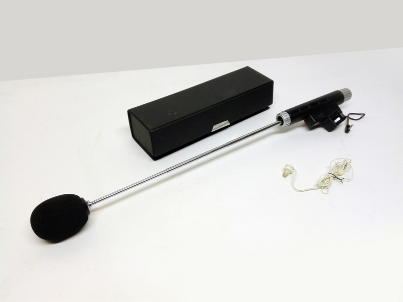 microfono extensible super8 fujica+estuche+auricular plastico metal largo 26-61 1u